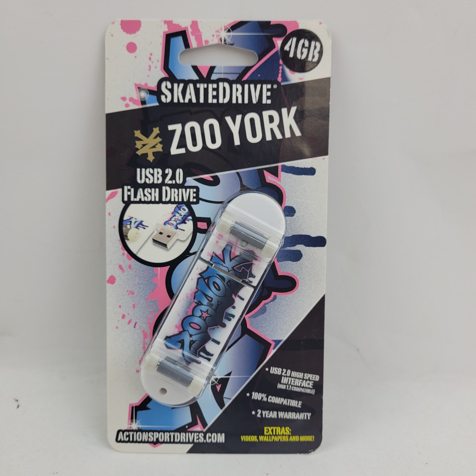Skatedrive Zoo York 4GB USB 2.0 Flash Drive. Collectible