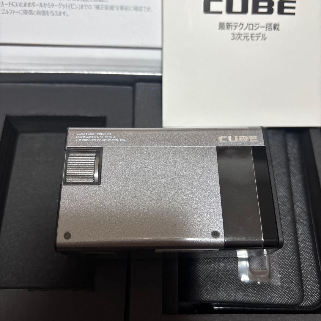CaddyTalk CUBE Golf Laser Rangefinder Silver Used with Manual