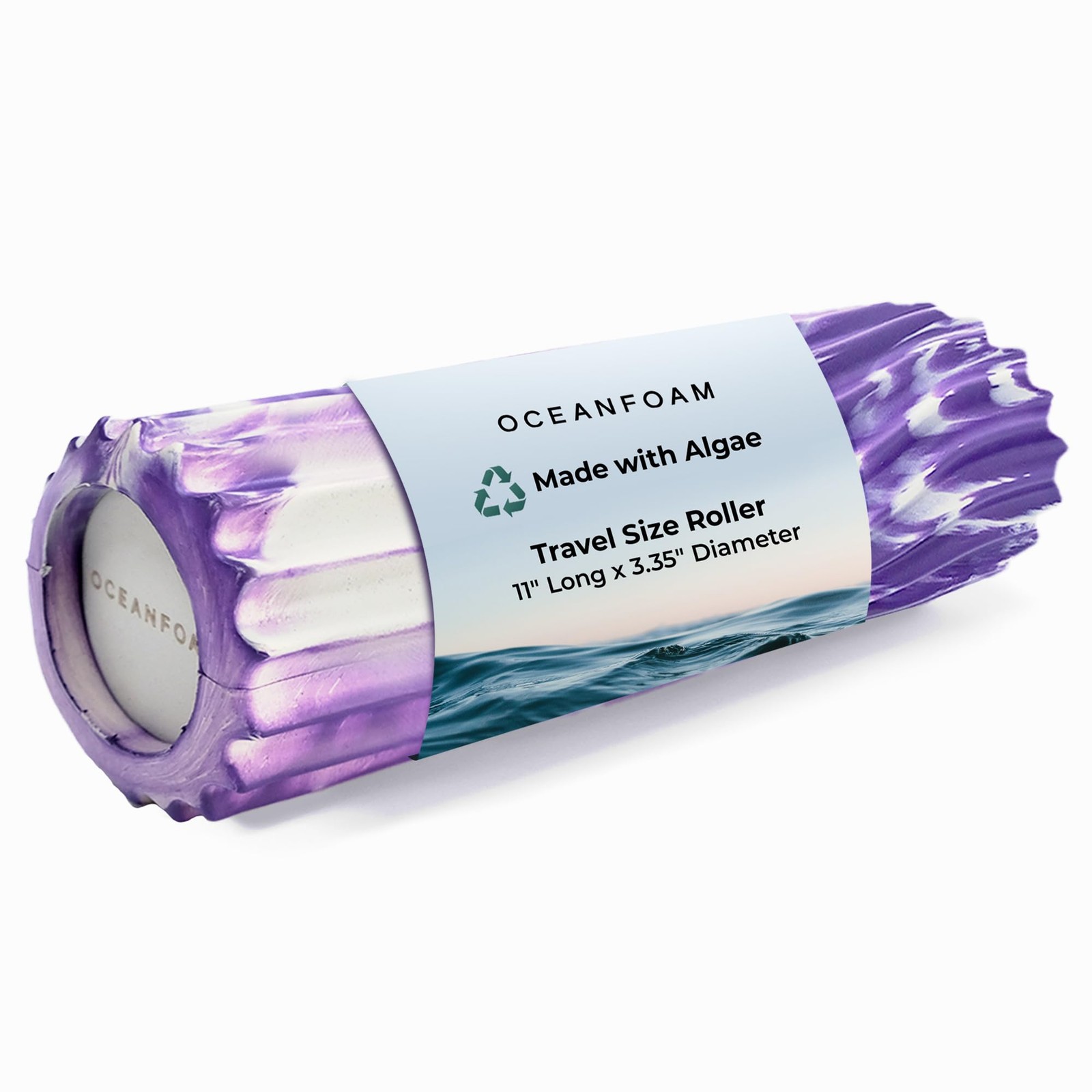 Ripple Travel Foam Roller (11" x 3.35") Firm Mini Foam Roller for Physical Th...