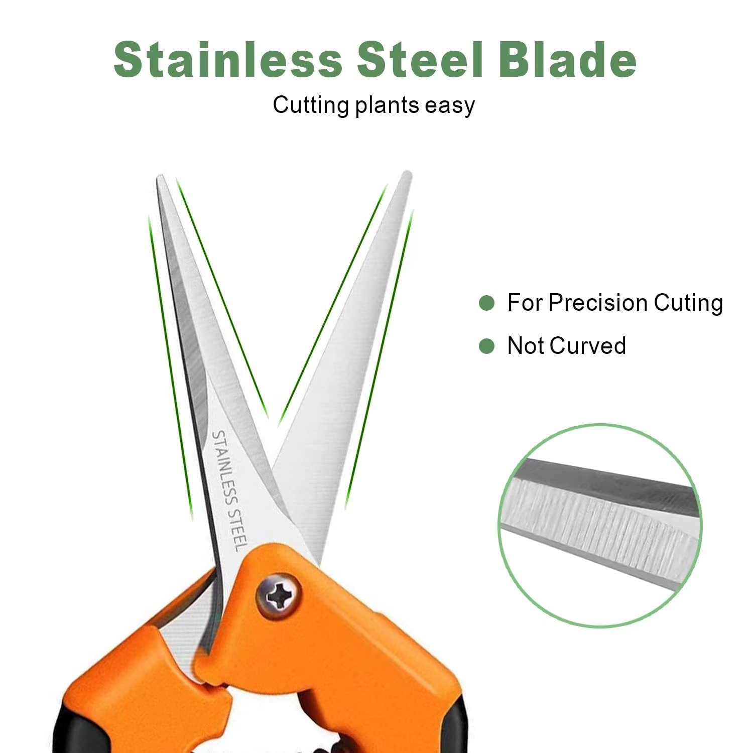 DAMOTEC Hand Pruner， Pruning Shear，Garden clippers, snip scissors, Orange