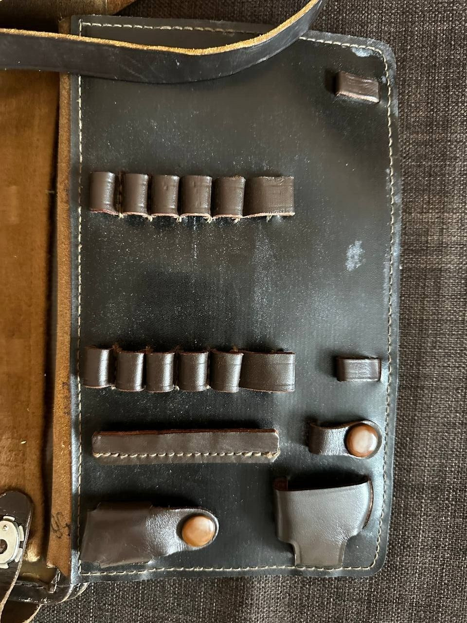 Soviet Red Army USSR Military Officer Leather Planshet Bag Case Tablet 1977