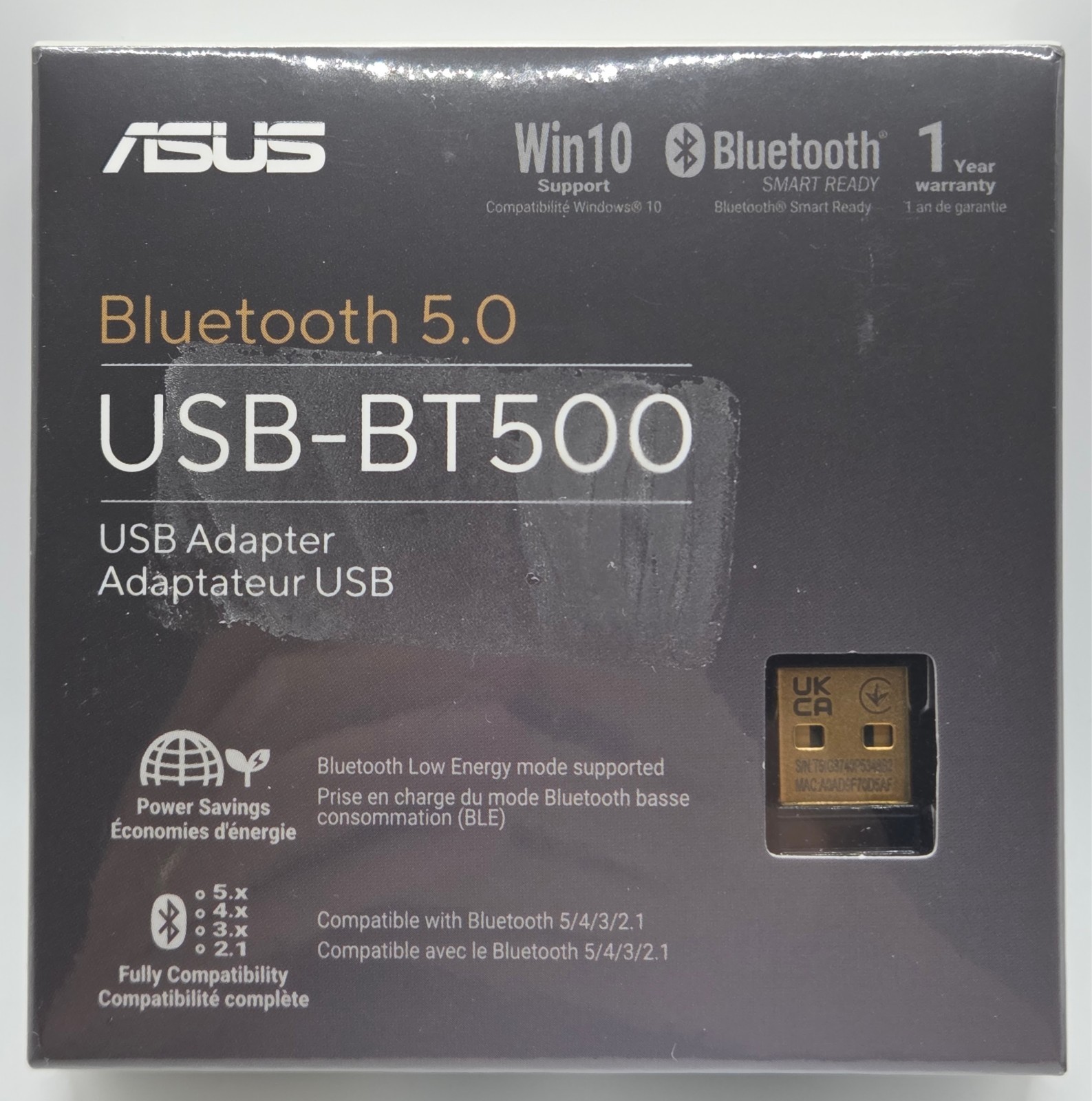 ASUS USB-BT500 USB Adapter w/ Ultra Small, Bluetooth 5, Backward Compatible  NEW