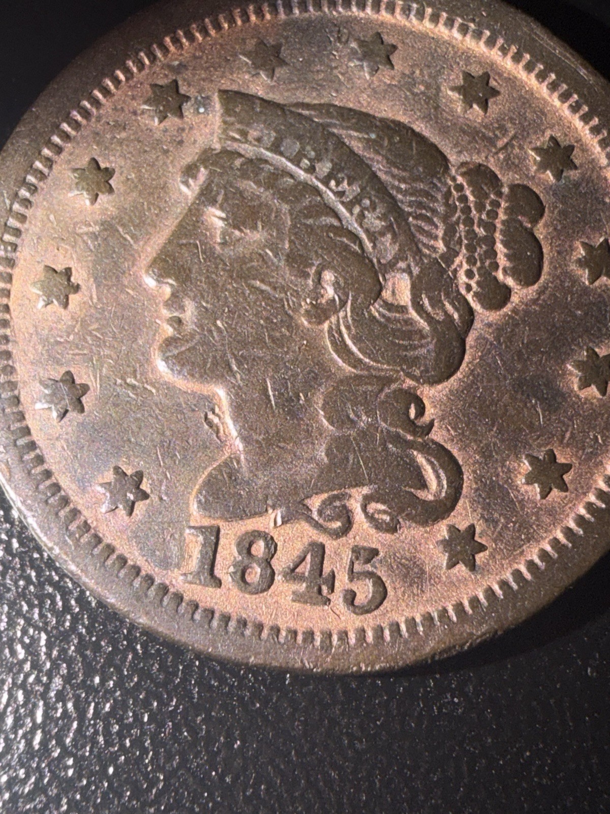 1845 Large Cent VG