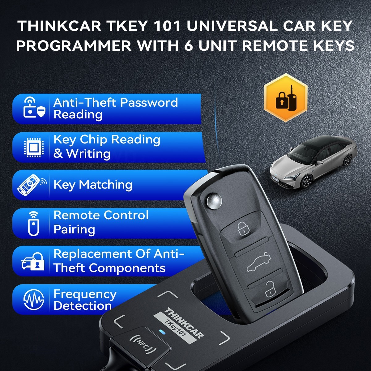 2026 MUCAR 892BT+TKEY101+TPMS Programming Car Diagnostic Tool KEY Coding LifeFre