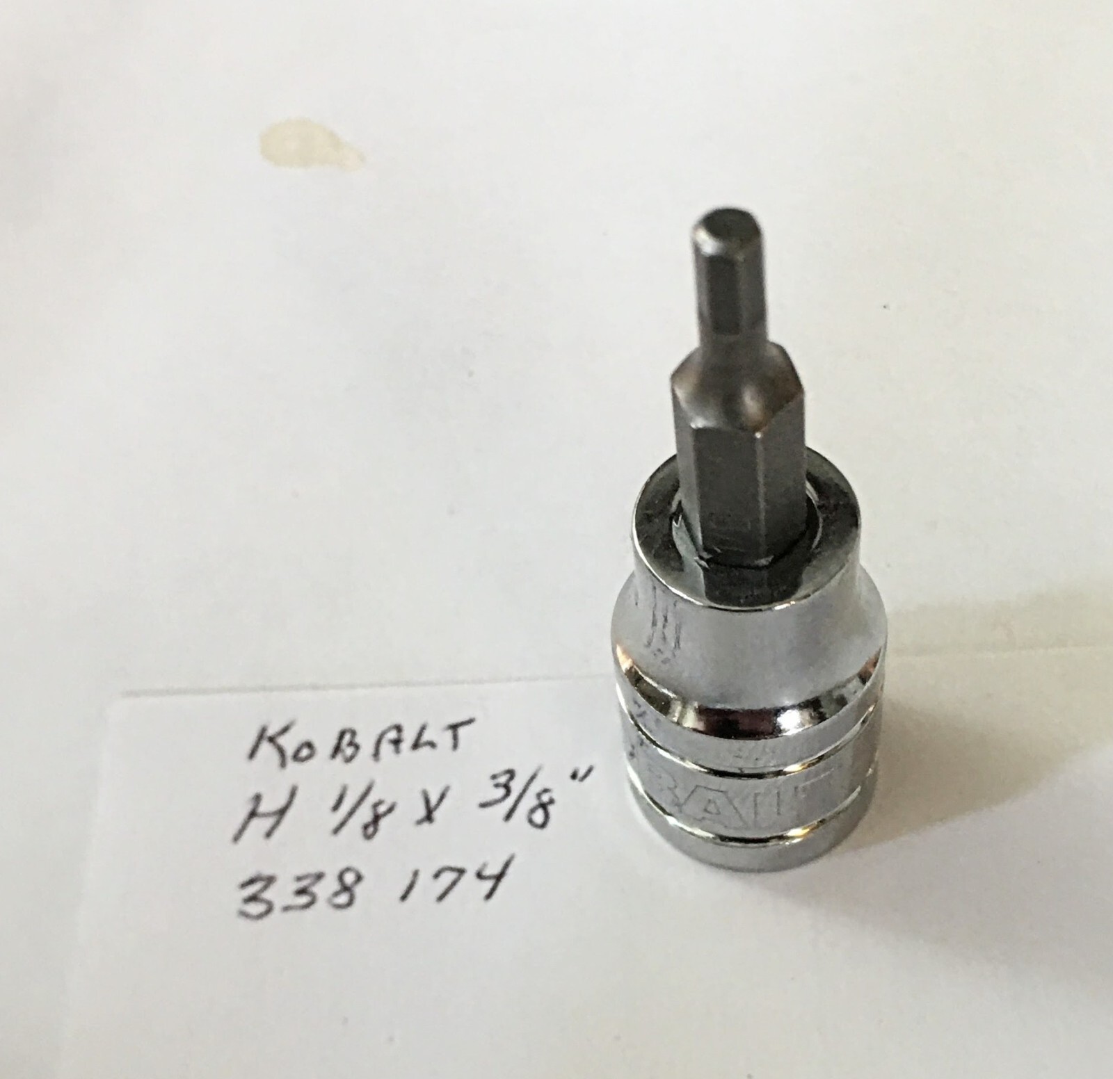 Kobalt H 1/8 x 3/8" Dr Hex Bit Socket 338174 Free Shipping