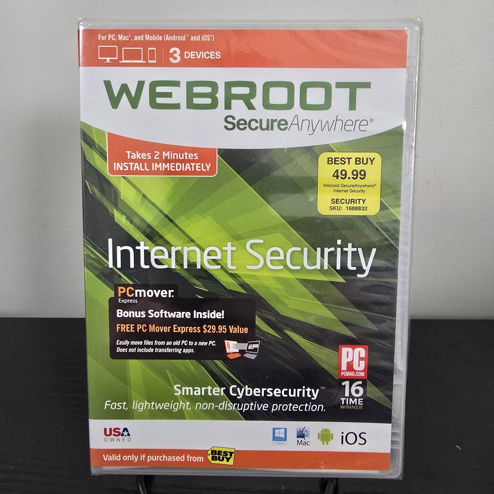 Webroot Secure Anywhere Internet Security - Full Version for Windows & Mac - New
