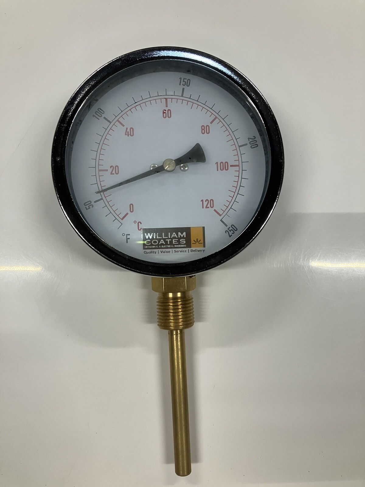 100mm Dial 0-120C Thermo Water Temperature Gauge 1/2" Bottom Entry Thermometer