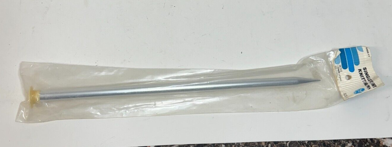 Single Point Aluminum Knitting Needles 14" Size 17 Silver