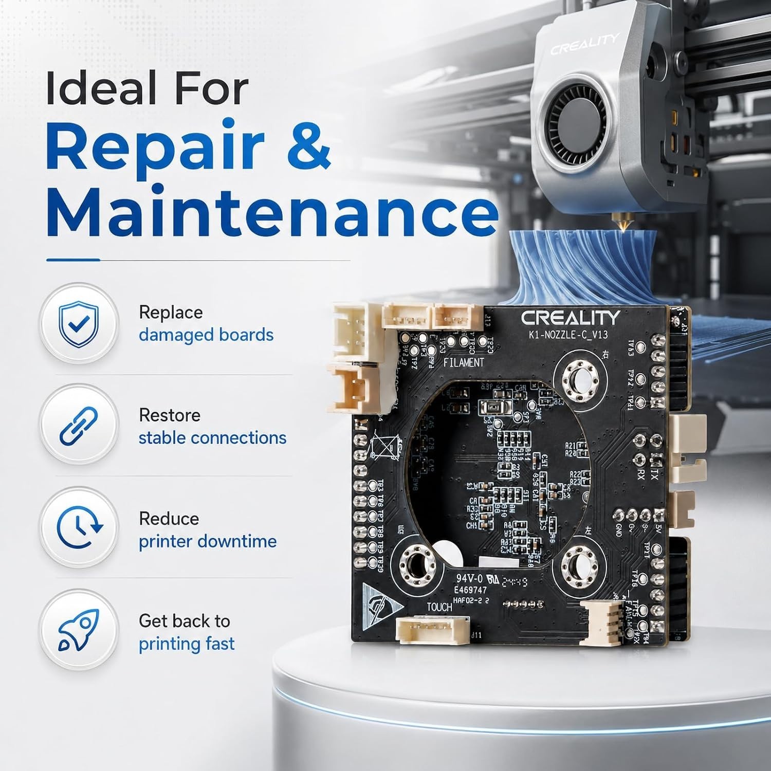 Hotend PCB Adapter Board for K1 Max K1C K1 SE 3D Printers Upgrade Toolhead