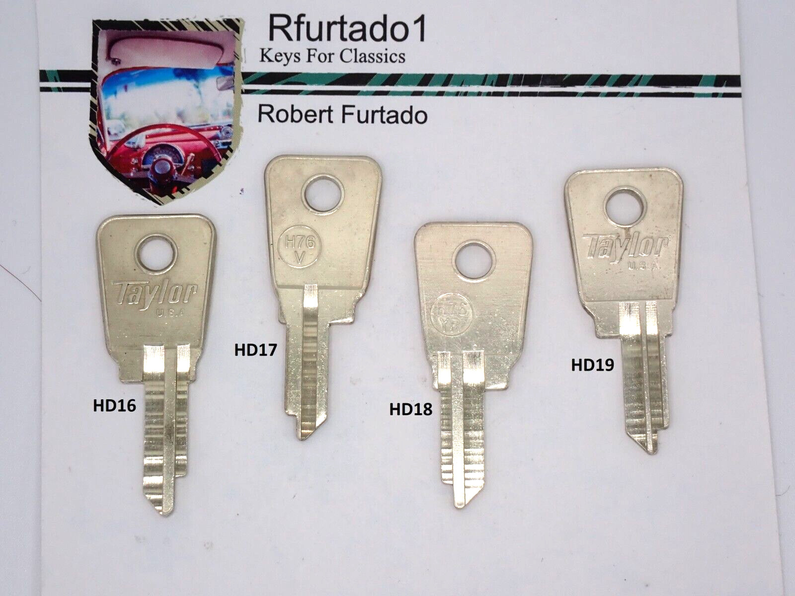 Key Blank for Vintage Honda Motorcycle 1960's to 1980's (HD16 to HD19) see code