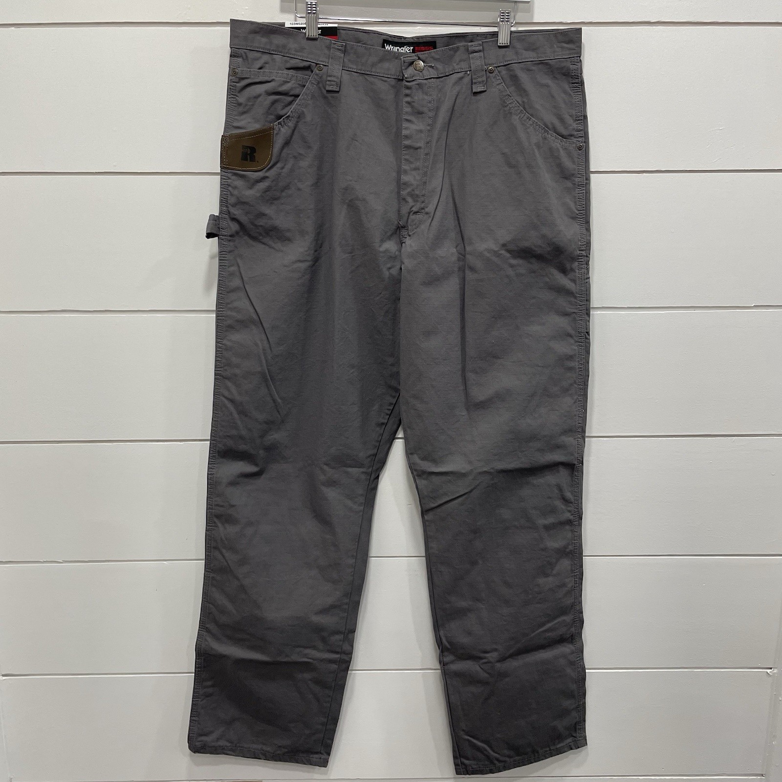 Wrangler Riggs Ranger Workwear Mens Relaxed Fit Carpenter Cargo Pants Gray 40x34