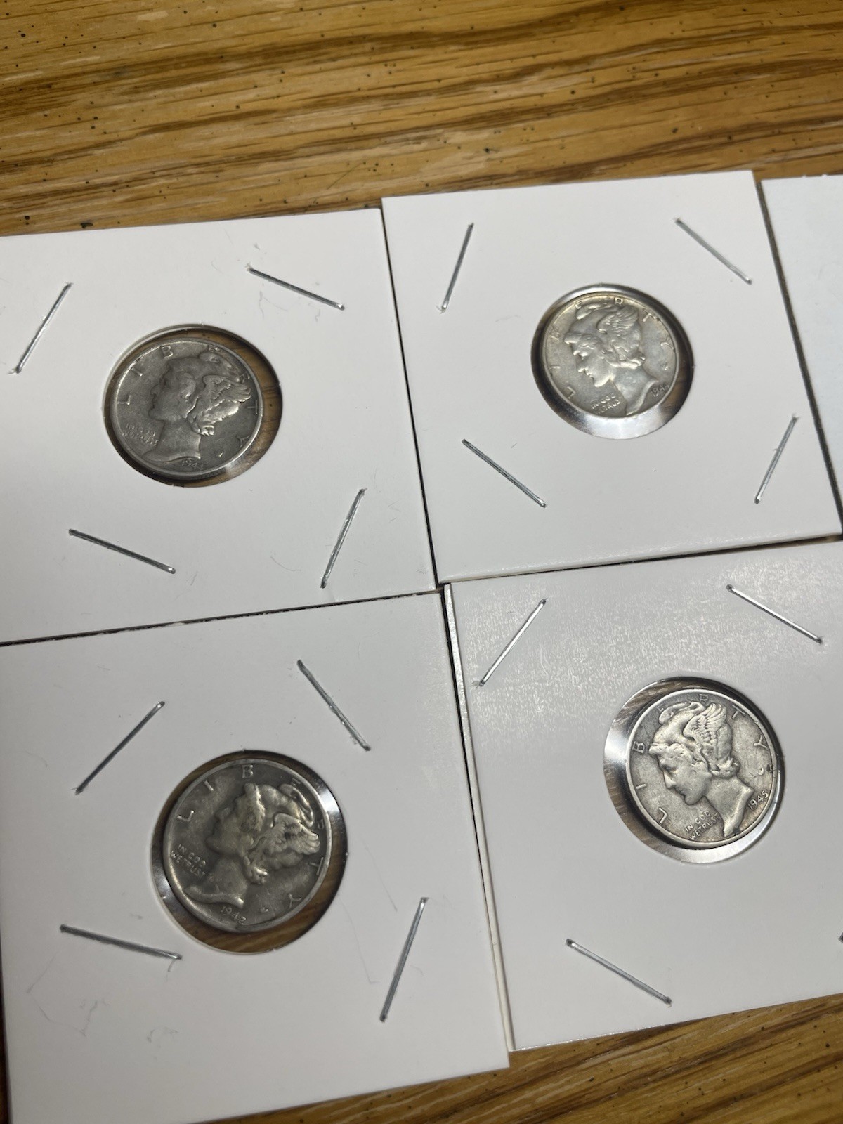 7 Mercury Dimes (1916-1945) Assorted Dates 90% US Silver Coins