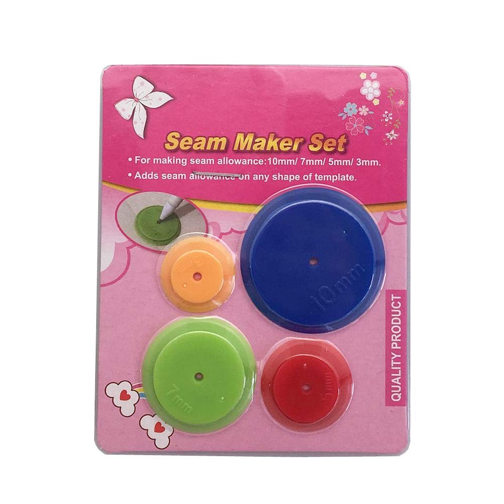 4 Different Sizes Seam Admission Marker Set,Patchwork Tracing Wheel Circle Se...