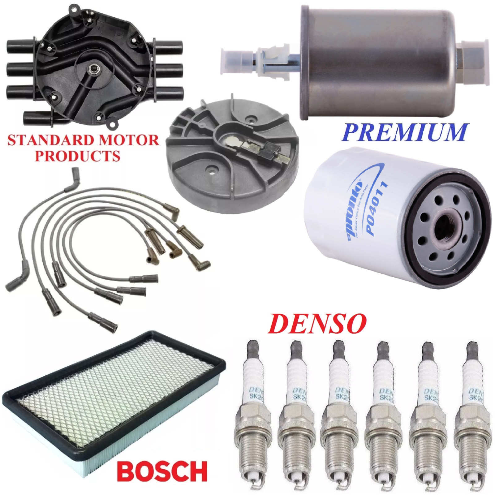 Tune Up Kit Filters Cap Spark Plugs For CHEVROLET S10 V6 4.3L; 4WD 2000-2004