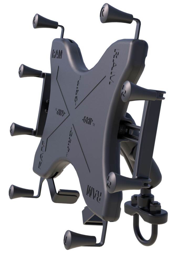 RAM X-Grip Handlebar Rail Mount for 12" Tablets - Fits Apple iPad Pro and Others