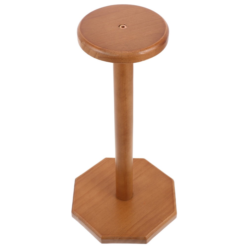 Cowboy Hat Stand: Tabletop Hat Display Rack Solid Wood Cap Display Holder - 13