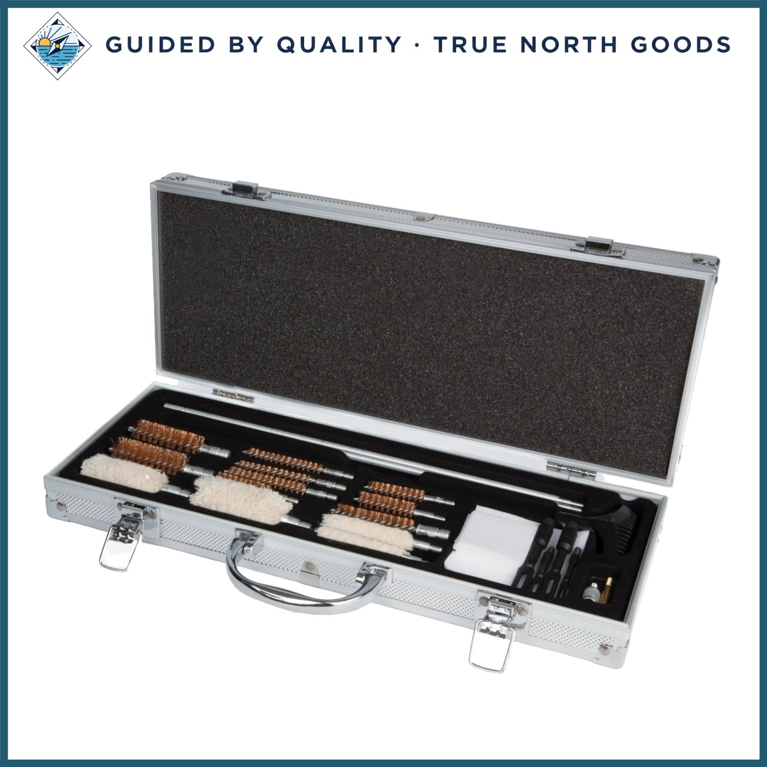 Comprehensive Cleaning Kit for Hunting Firearms with Aluminum Storage Case