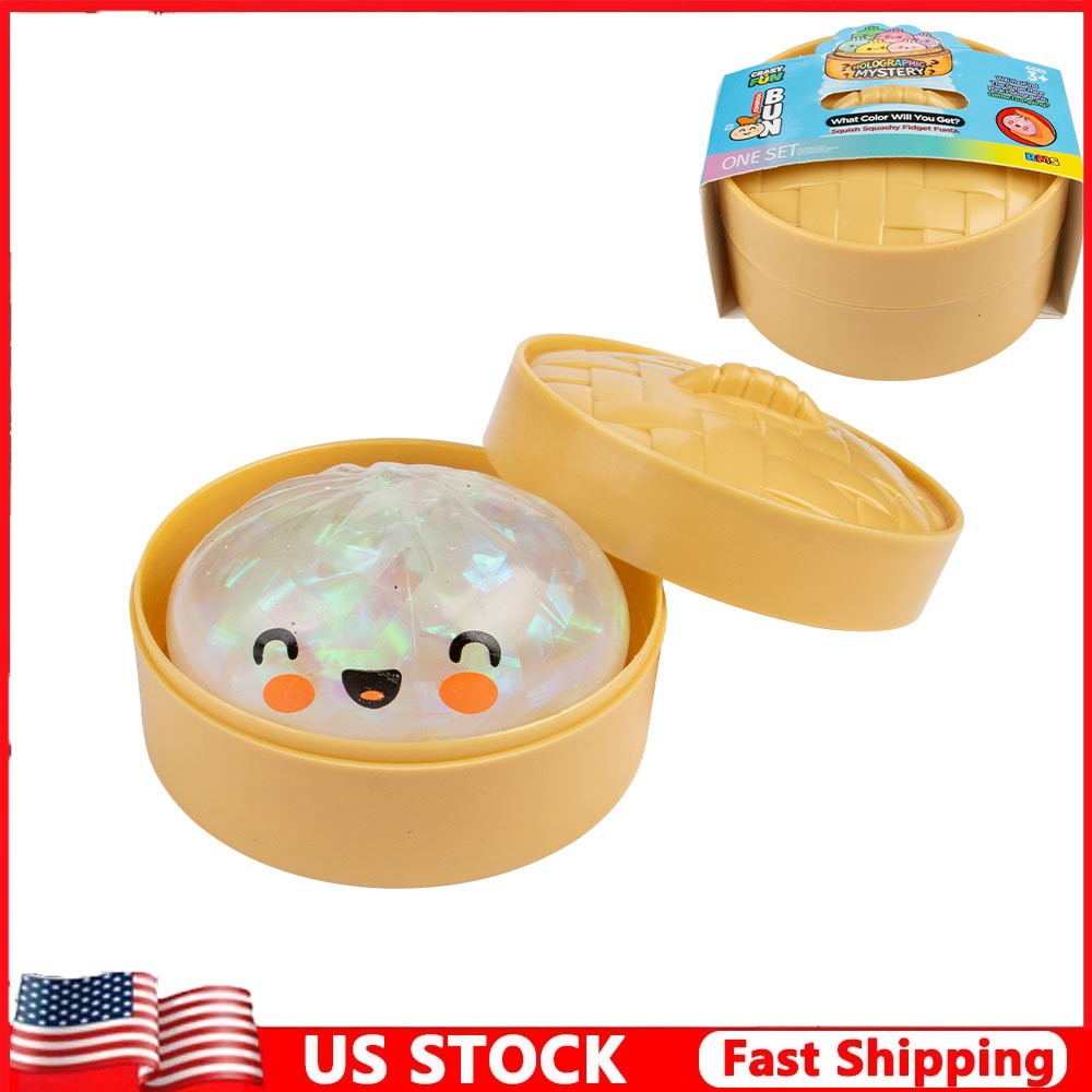 VIRAL Squishy Bun Dumplings Rainbow Mystery Glitter Edition 1 PC Pack