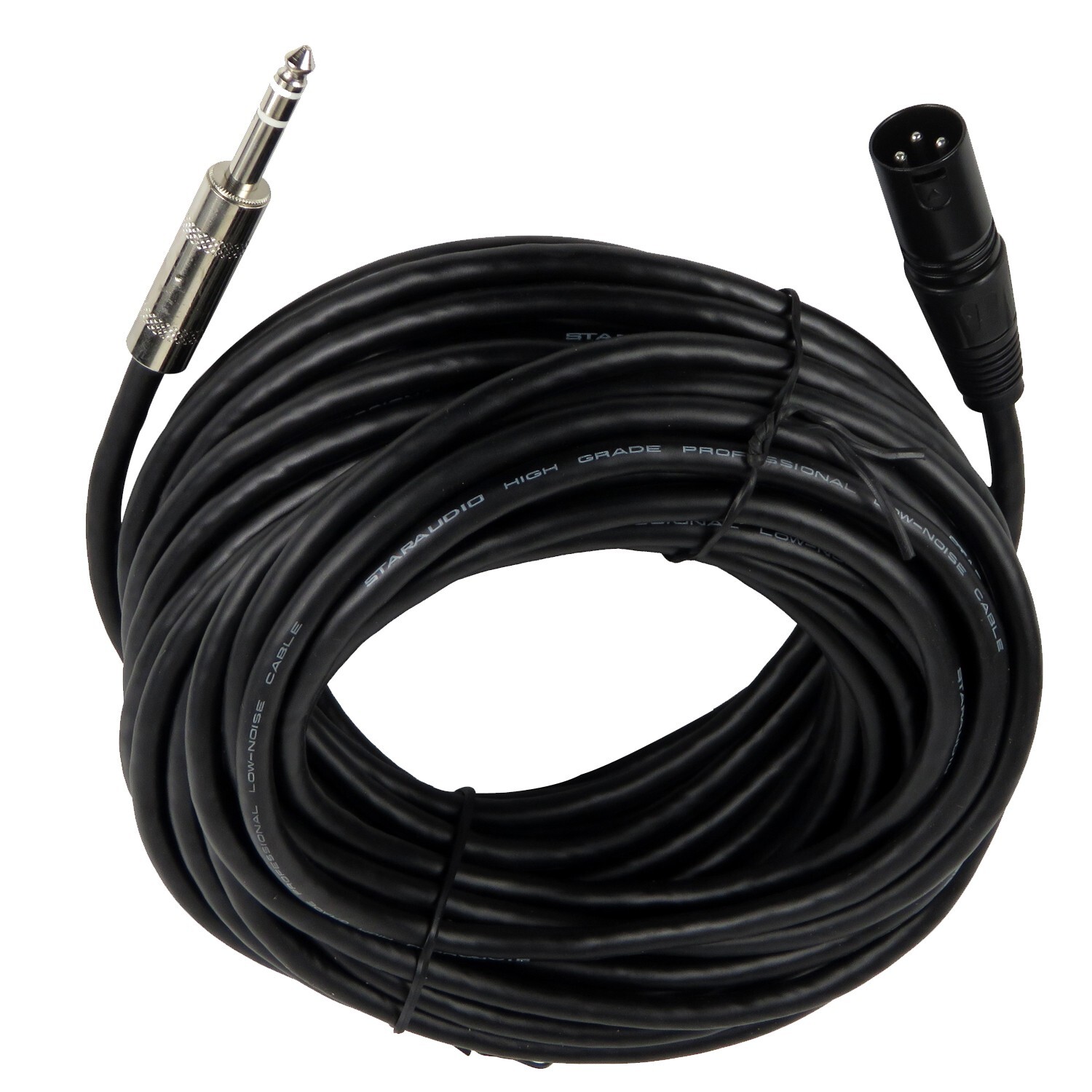 50ft XLR Male Cable Quarter Inch Stereo to 3-Pin Female Cables Audio Mixer Cable
