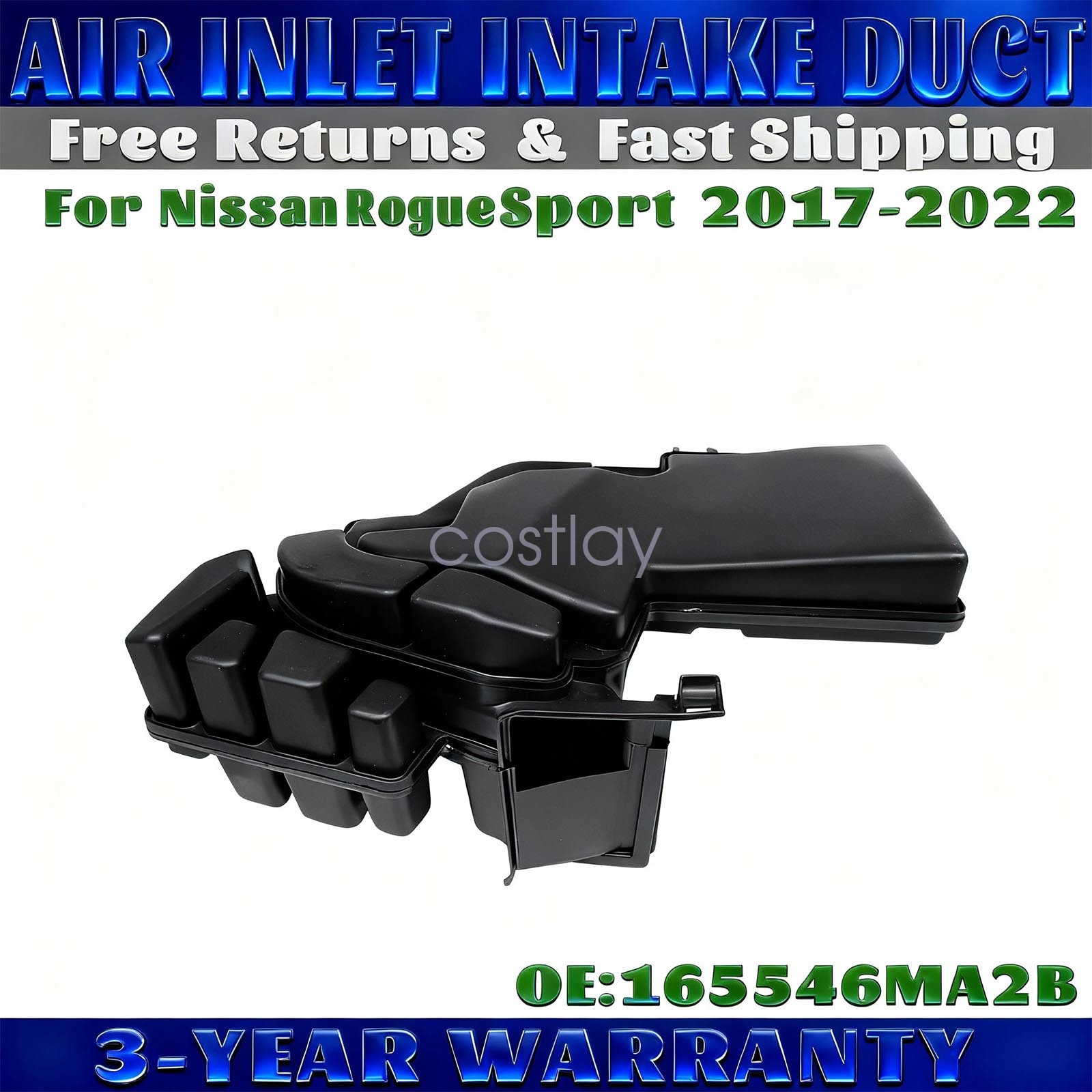 1x Engine Air Intake Inlet Duct 16554-6MA2B For 2017-2022 Nissan Rogue Sport