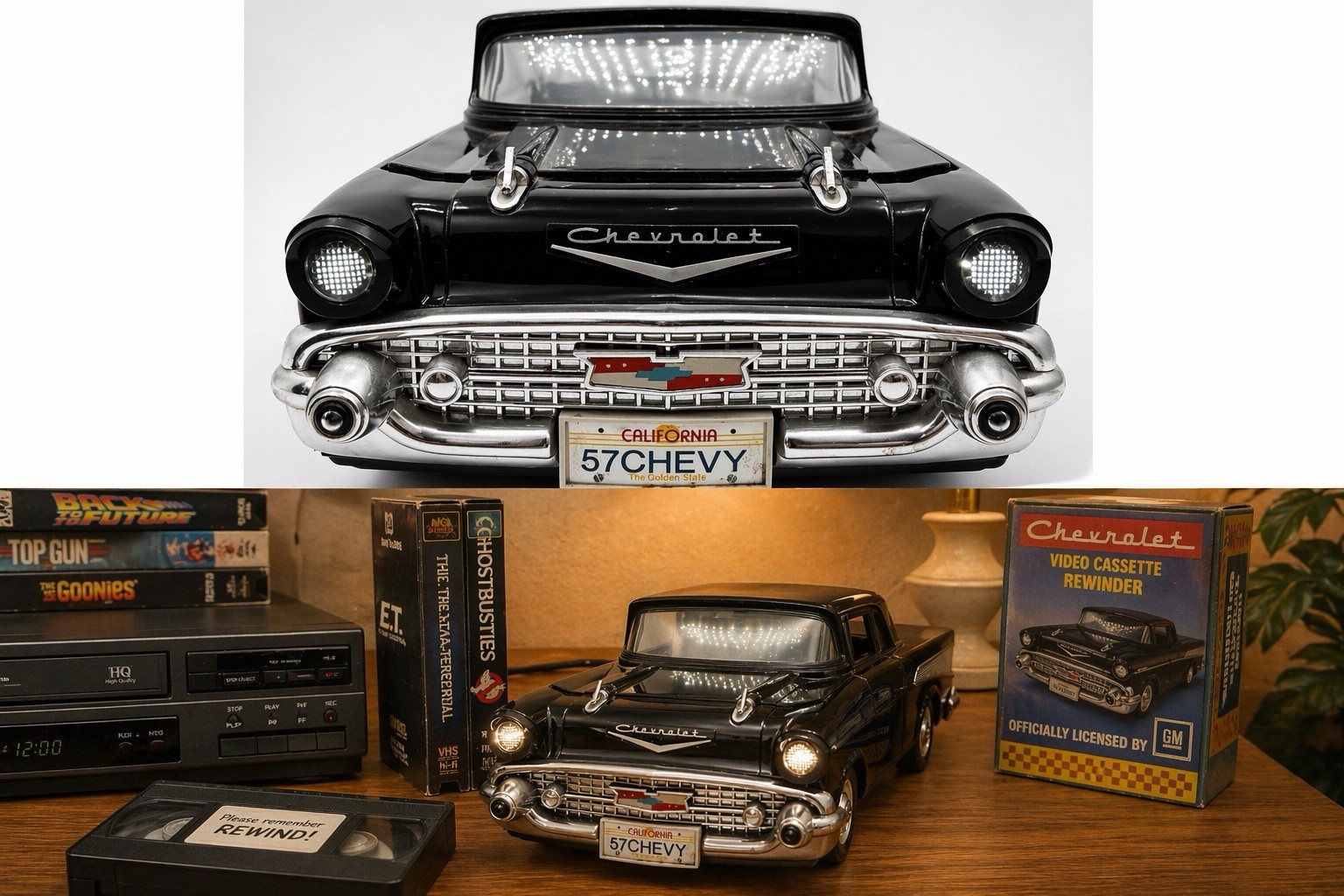 Vintage Chevrolet Licensed VHS Tape Rewinder 1957 Bel Air - No Cord 1990’s