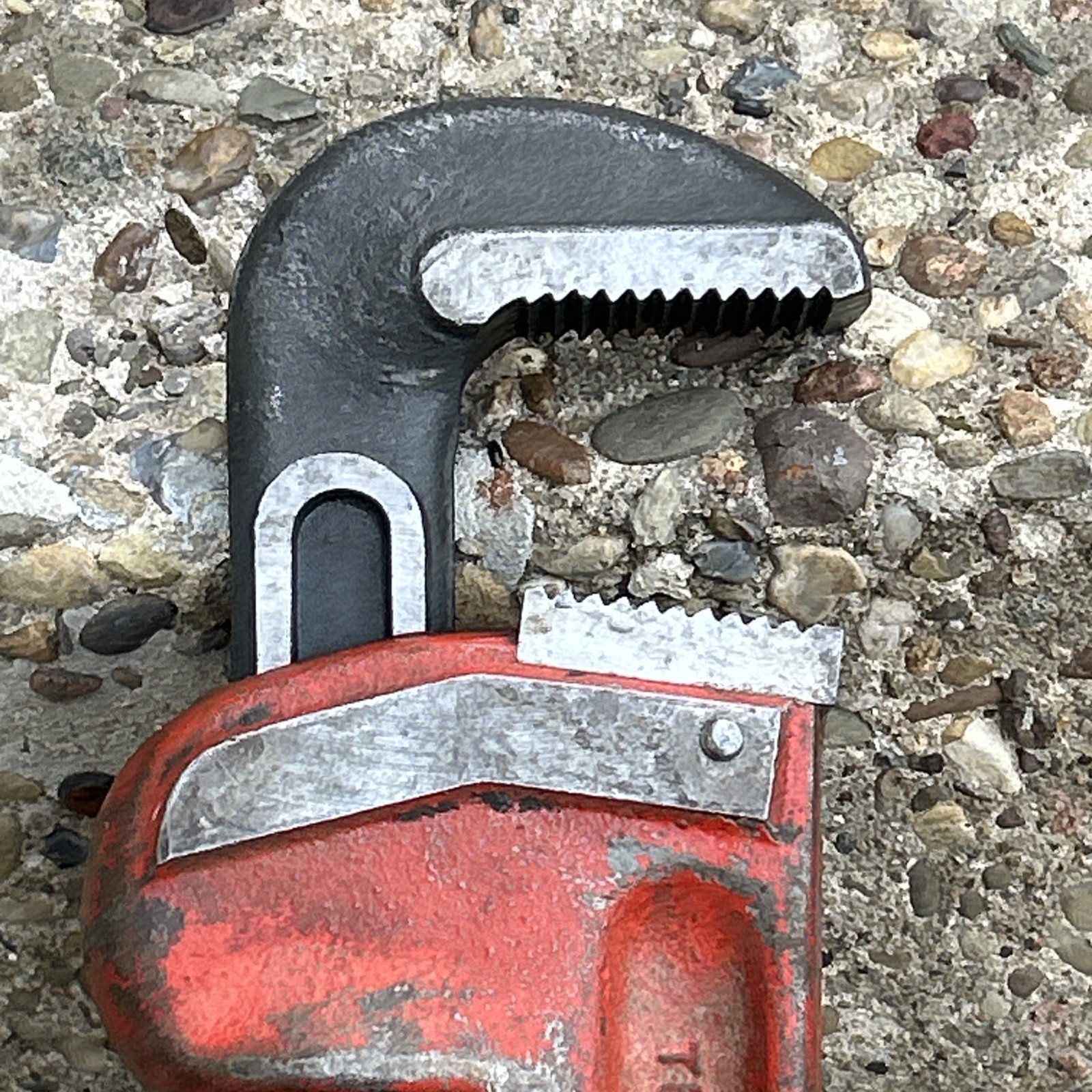 Ridgid 24" Heavy Duty Pipe Wrench Red RIGID Made In USA Vintage