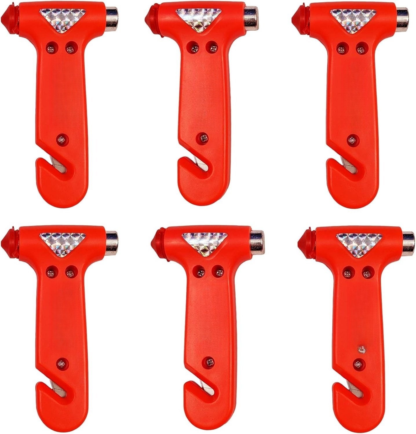 6 Pack Emergency Escape Tool - Seatbelt Cutter Window Breaker