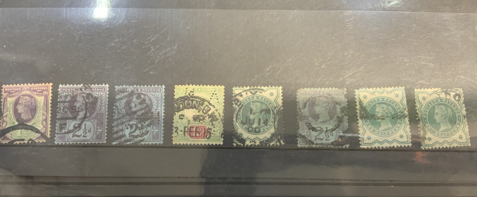 X8 QUEEN VICTORIA YOUNG HEAD STAMPS VARIOUS VALUES