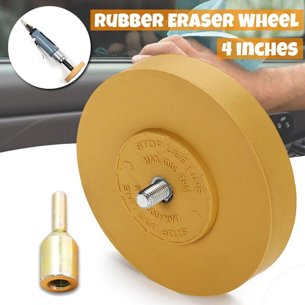 4'' Car Decal Remover For 3M Glue Rubber Eraser Wheel Remove Adhesive Sticker