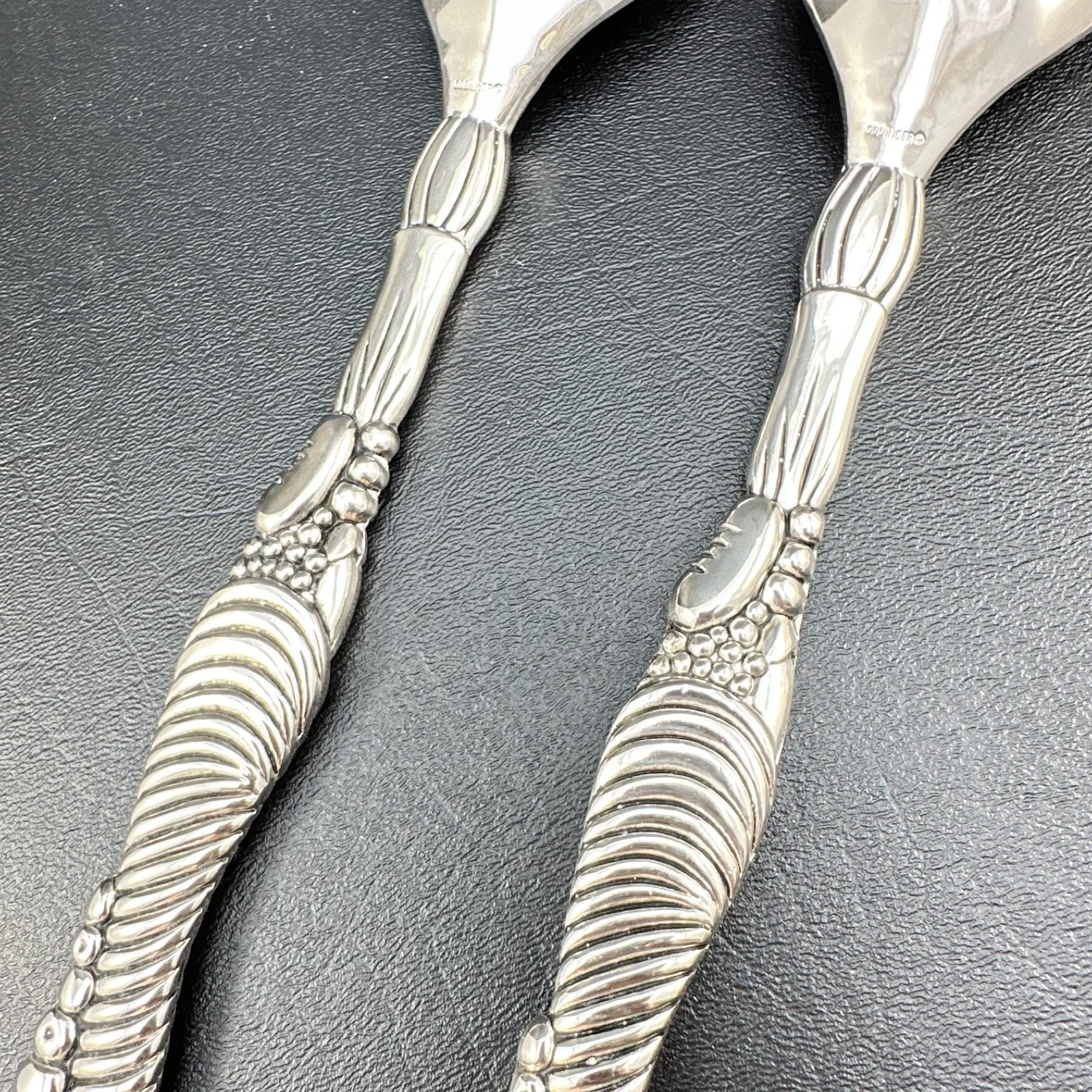 Godinger Silver Plate Turkey Serving Set Fork & Spoon Thanksgiving Dinner 13"
