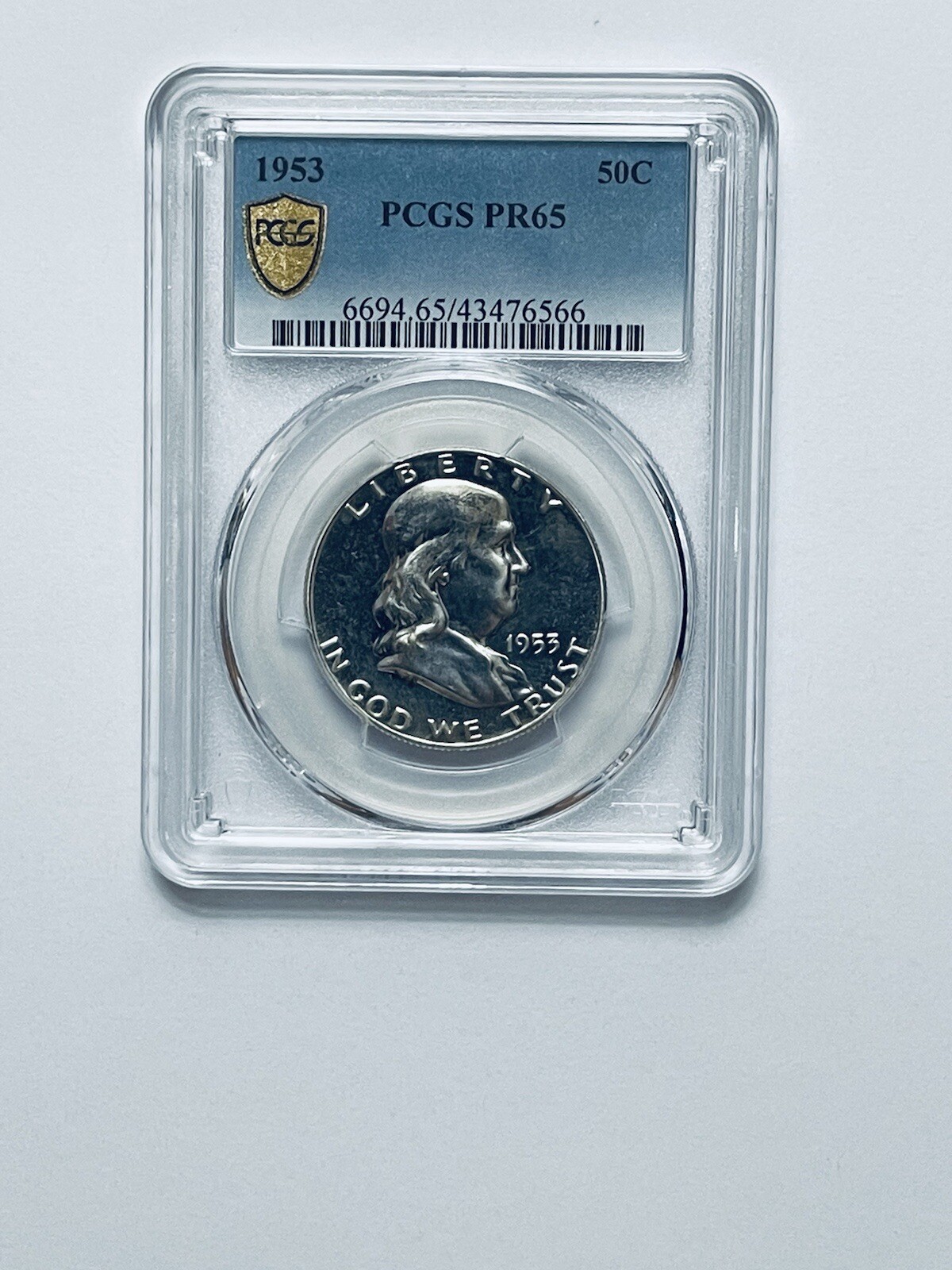 1953 Franklin Silver Half Dollar PCGS PR65