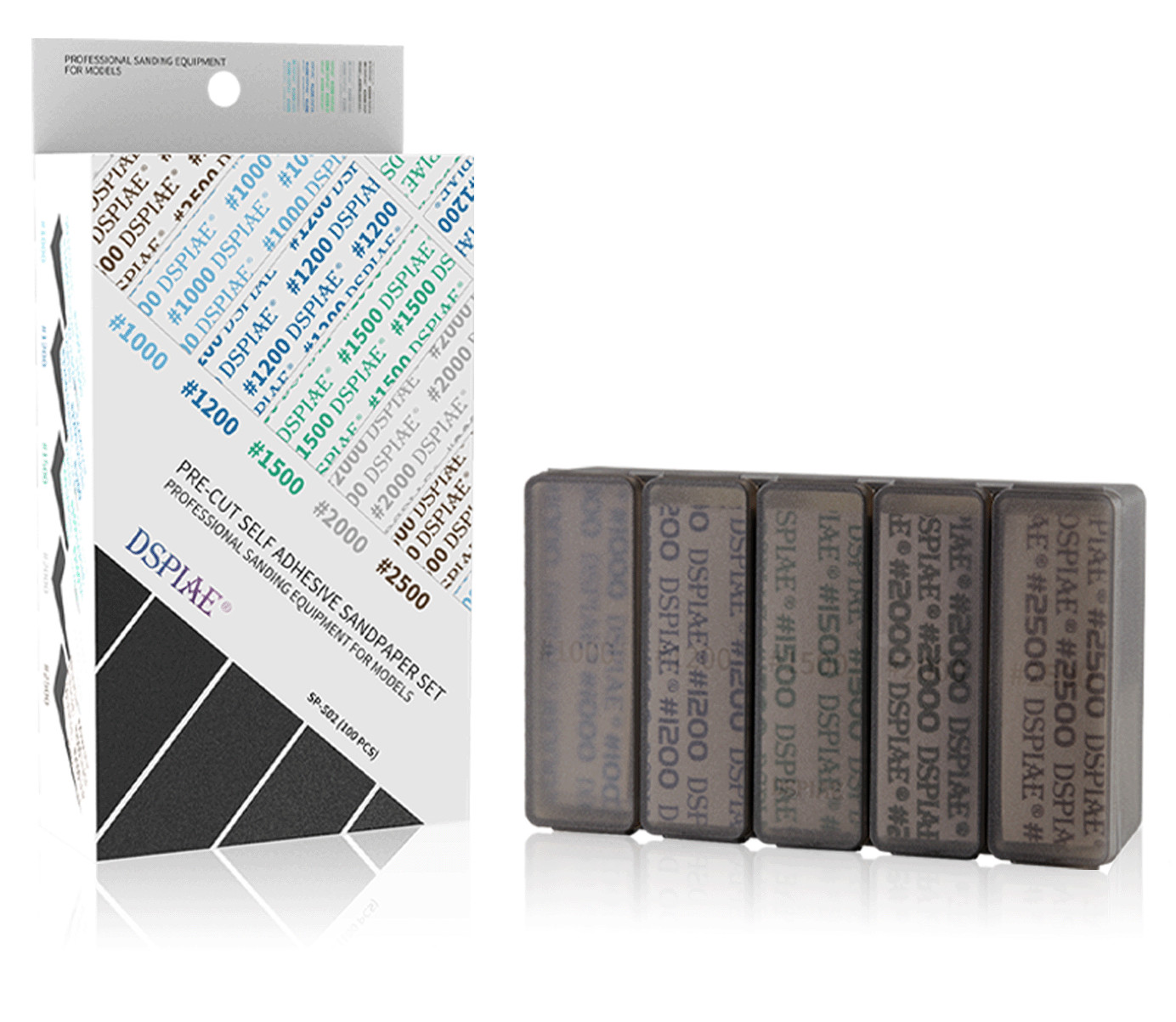 DSPIAE Sand Paper Set (1000, 1200, 1500, 2000, 2500) (100pcs) SP-S02 - US