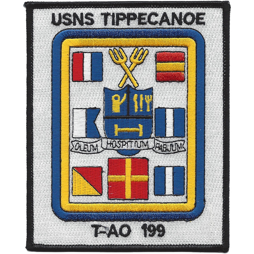 USNS Tippecanoe T-AO 199 Oil Tanker Ship  Patch