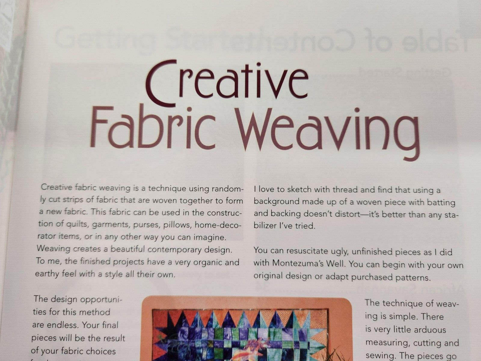 Creative Fabric Weaving Quilting Julie Higgins NEW