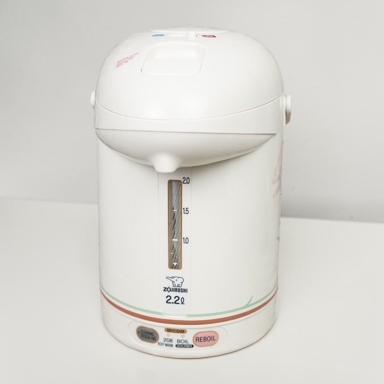 Zojirushi Micom Super Boiler 2.2L Model CW-PZC22 Floral Tested Working