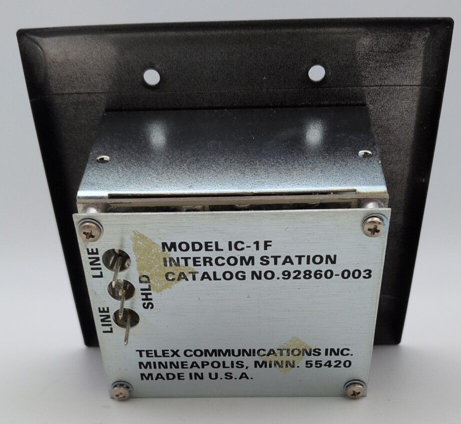 Telex IC-1F Intercom Headset Station/ 92860-003 / New open box