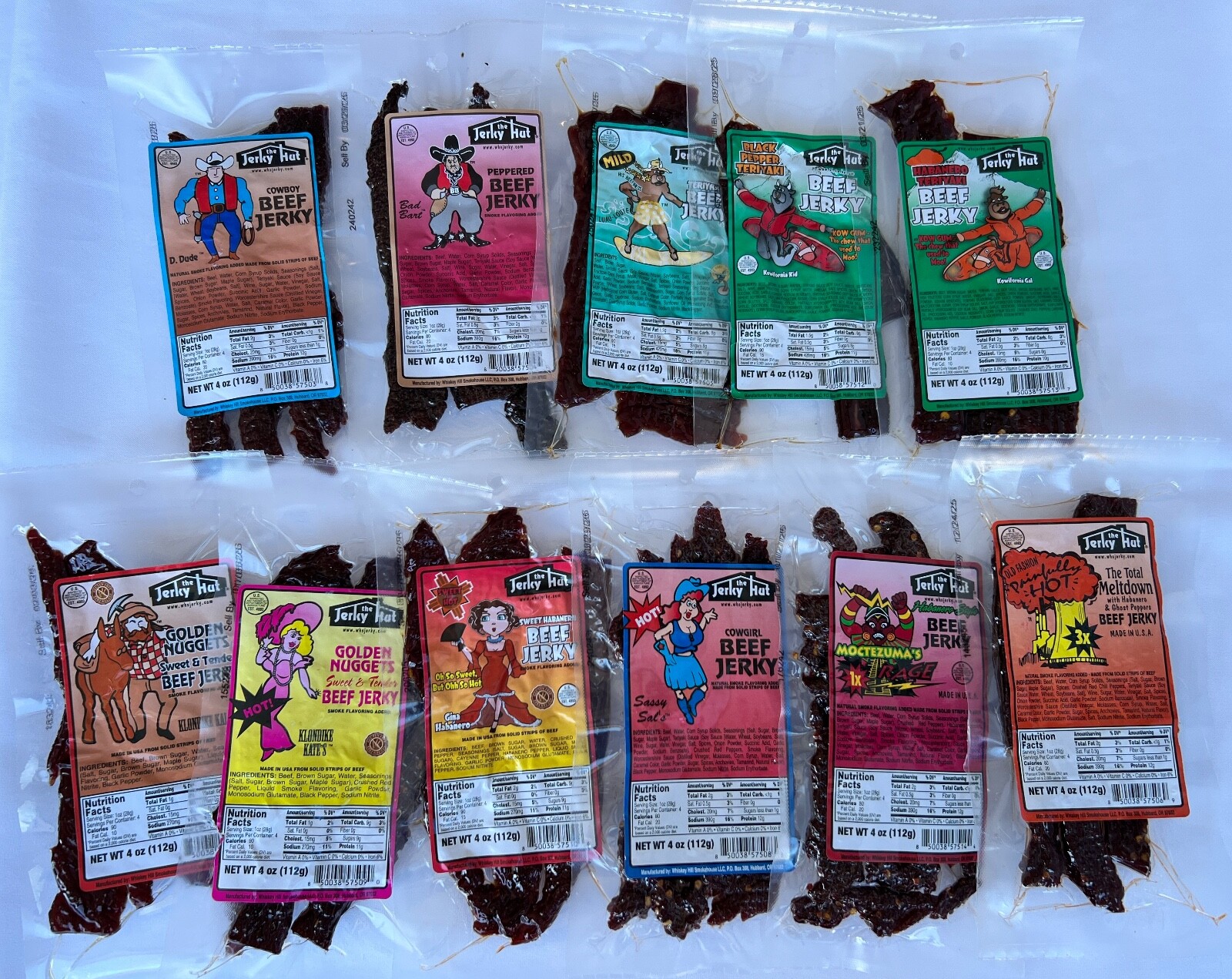 The Jerky Hut Beef Jerky 4oz - Various Flavors! YOU PICK! 100% beef - NEW