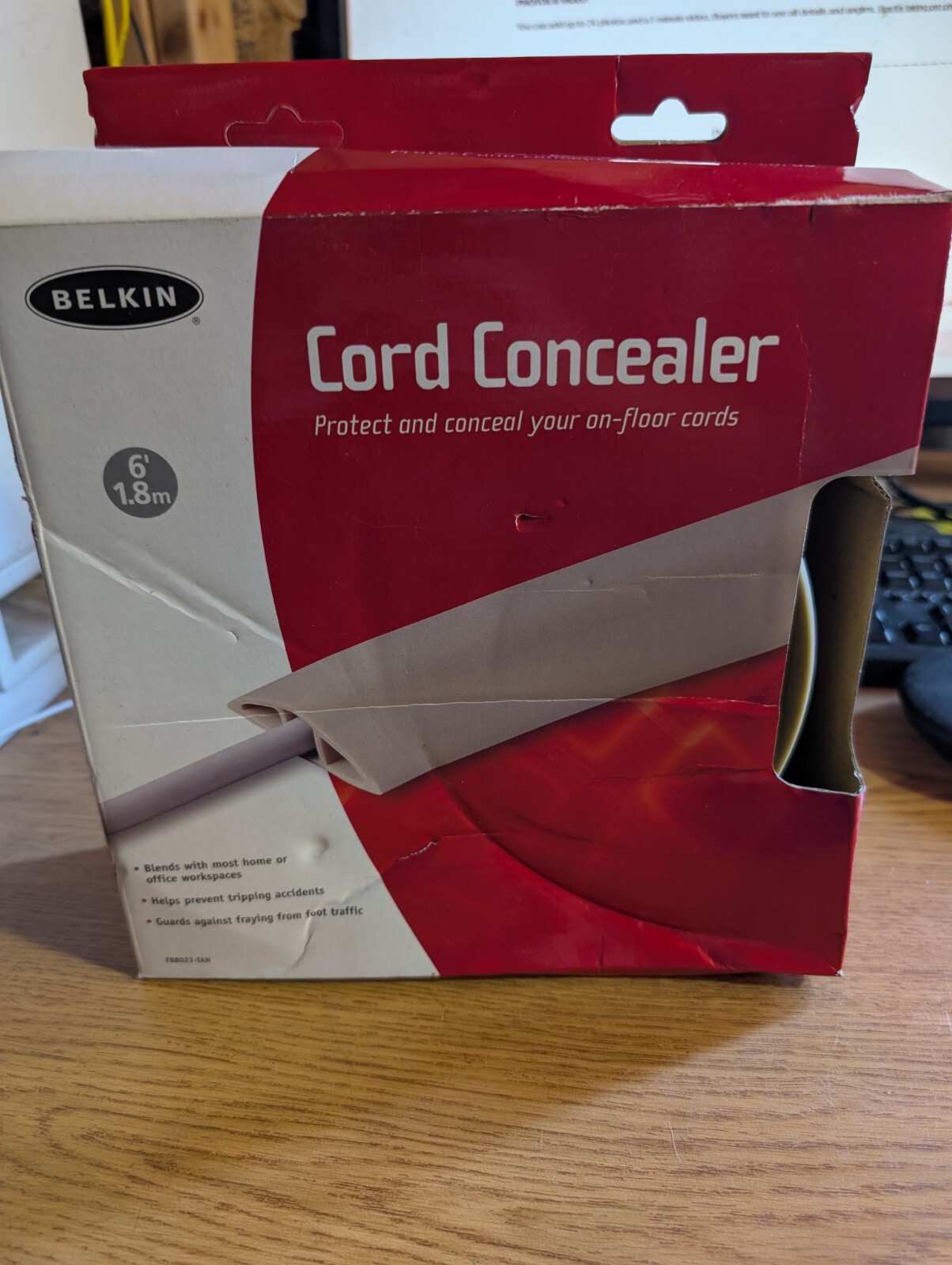 BELKIN F8B023 Cable & Cord Concealer, 6 Feet,  New in Box
