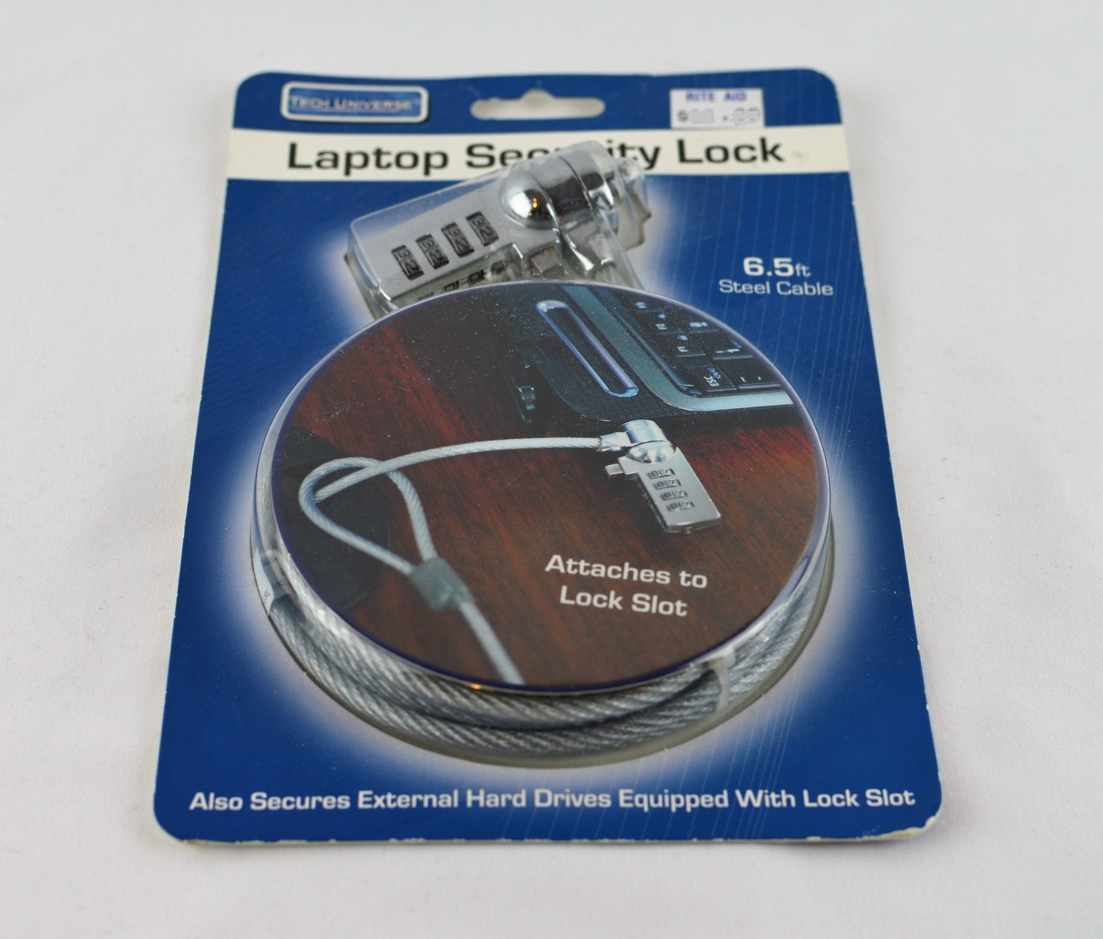 Tech Universe Laptop Security Combo Lock with 6.5 Ft Steel Cable