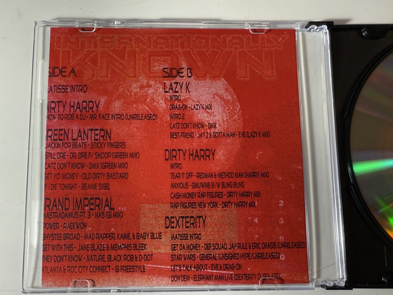DEXTERITY INTERNATIONALLY KNOW HIP HOP OLD SCHOOL NYC MIXTAPE MIX CD
