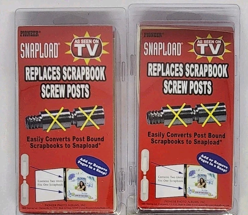2 Pack - Pioneer Snapload Retrofit Kit-For Post Bound Scrapbook Albums NEW......