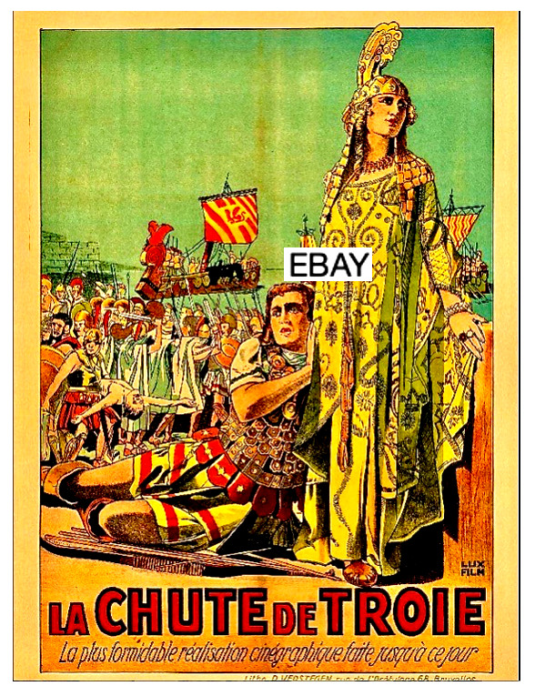 SALE: THE FALL OF TROY 1911 SILENT EPIC MOVIE PHOTOS (2) ITALY HOMER ULYSSES