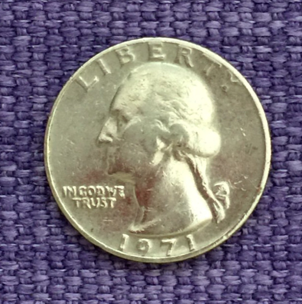 1971 P Washington quarter, nice, actual coin in picture free S/H