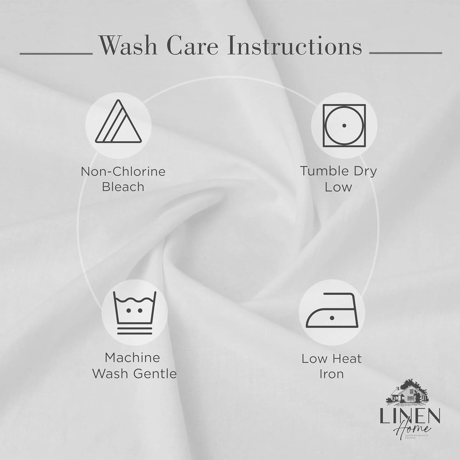 Washed Cotton Percale Fitted Sheet Queen Size White 1 Deep Pocket Fitted Shee...