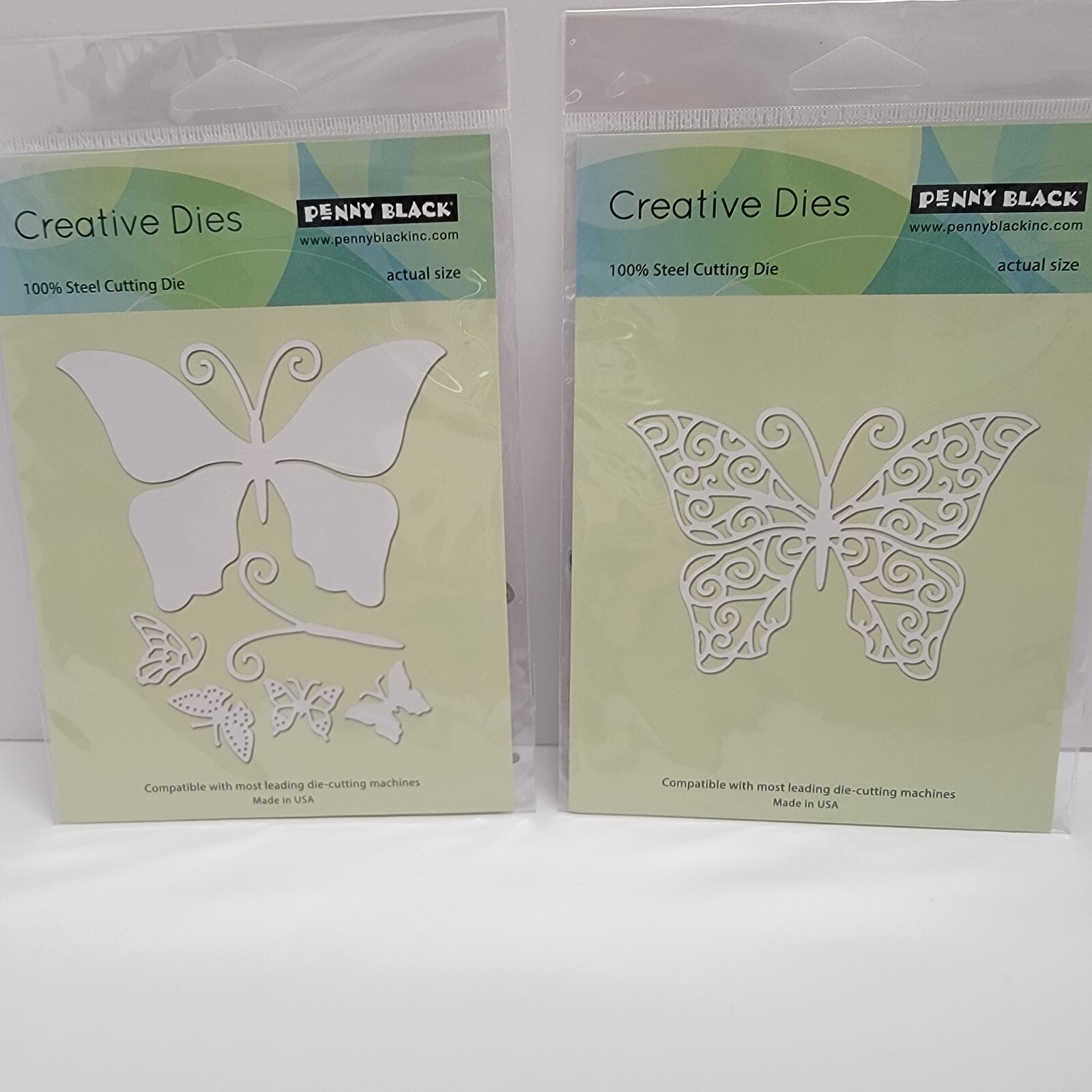 Penny Black Swirling Wings & Flights of Fancy Butterfly Craft Dies Set of 2 NEW