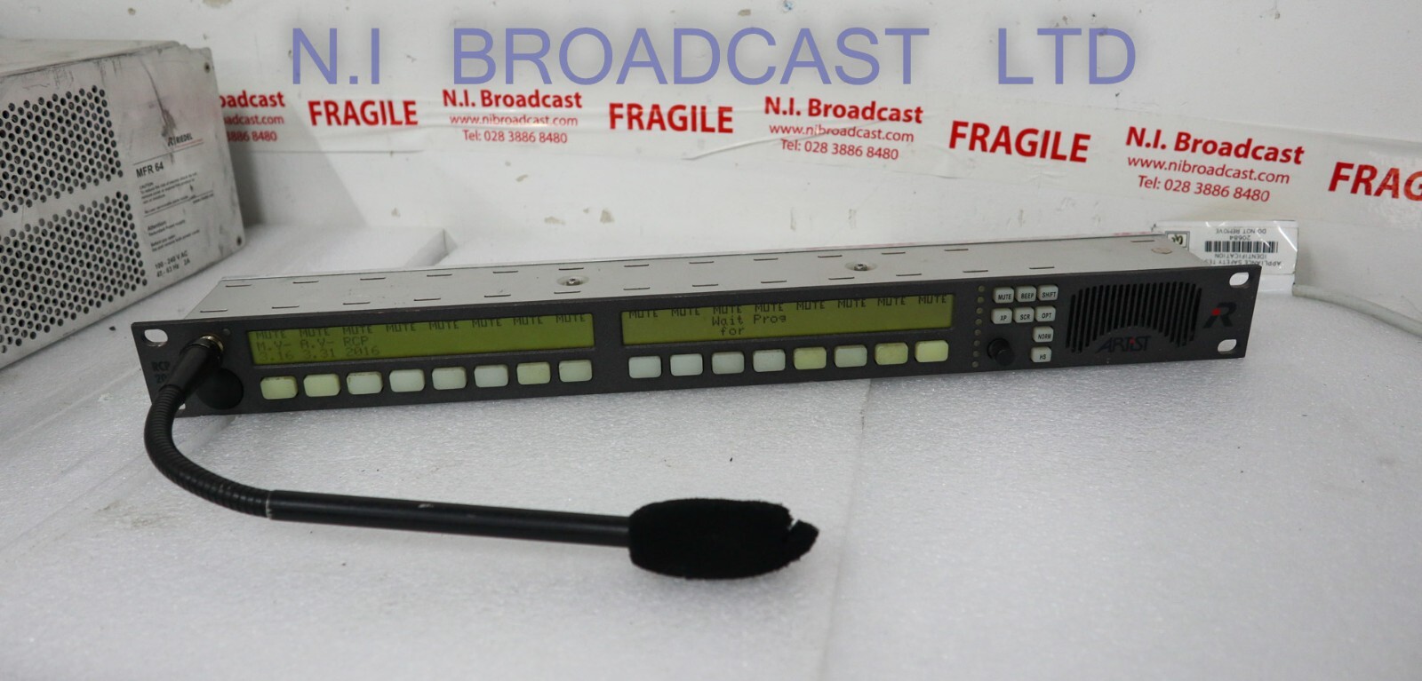 Riedel rcp-2016 Artist intercom panel with PSU Fully working,