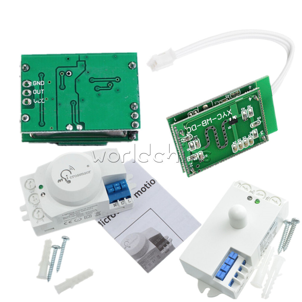 5.8GHZ 220V DC12V-24V AC 220-240V Microwave Radar Sensor Smart Module Switch