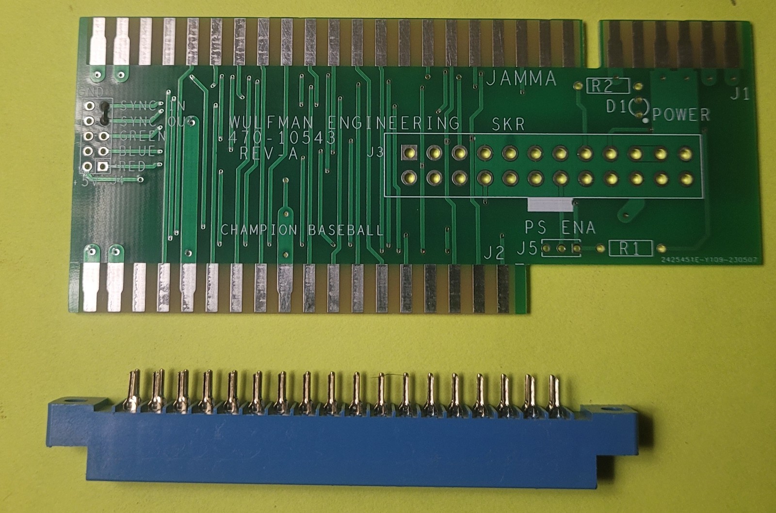 Championship Baseball & Championship Baseball 2 Jamma adapter