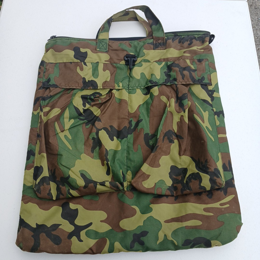 Flyers Pilot Helmet Bag Vintage Military Padded Flying Aviation Woodland USGI