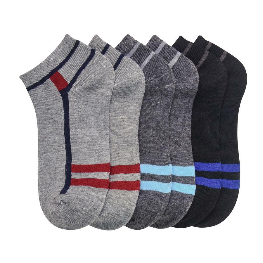 12 Pairs Men's Mixed Assorted Designs Color Ankle Low Cut Soft Stretchy Socks
